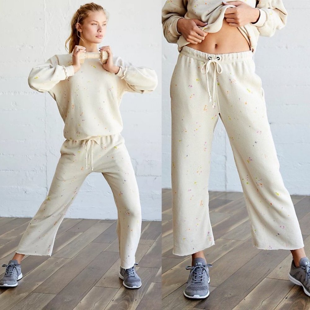 NWT Free People Wide Leg French Terry Sweatpants Size Small New With Tags Boho S